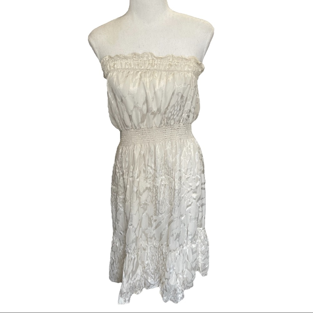 Miss Me Strapless Cream Dress